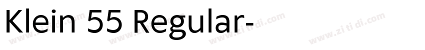 Klein 55 Regular字体转换 Klein 55 Regular字体转换